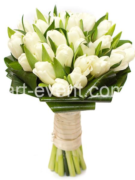 Букет -25 Белых тюльпанов-_01